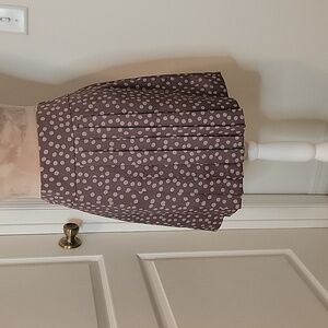 LOFT, Size 8, Taupe Polka Dot Pleated Skirt, NEW with Tags!